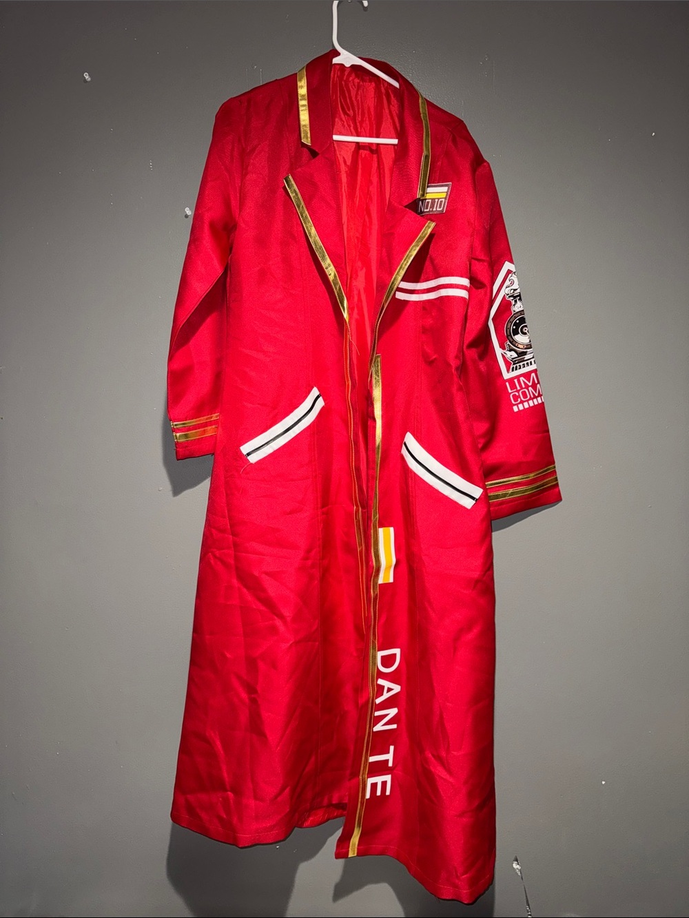 Game Limbus Company Cosplay Dante Red Long Coat DAN TE Uniform Suit Costume